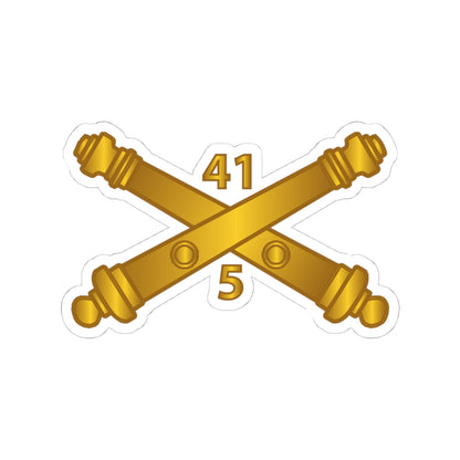 Kiss-Cut Stickers - Army - 5th Bn 41st Artillery  w Branch X 300