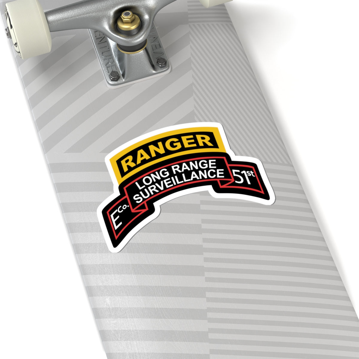 Kiss-Cut Stickers - Army - Airborne Ranger - E Company- 51st Infantry (Ranger) w Ranger Tab