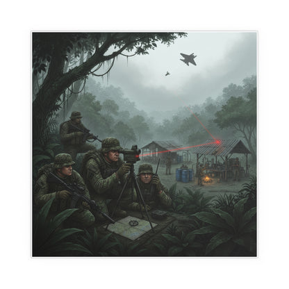 Indoor and Outdoor Silk Posters - SOF Team Hitting a Jungle Drug Lab
