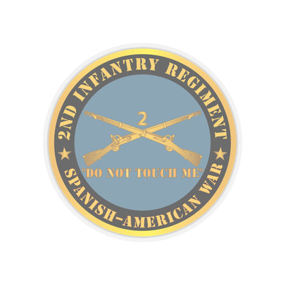 Kiss-Cut Stickers - Army - 2nd  Infantry Regiment Branch - Do Not Touch Me -  Spanish-American War