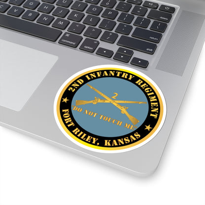 Kiss-Cut Stickers - Army - 2nd  Infantry Regiment Branch - Do Not Touch Me - Fort Riley, Kansas
