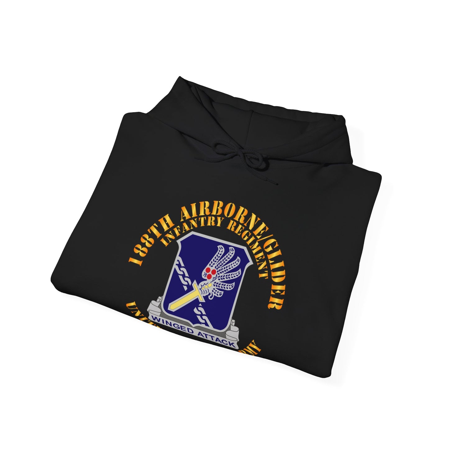 Unisex Heavy Blend™ Hooded Sweatshirt - Army  - 188th Airborne - Glider Infantry Regiment - DUI X 300