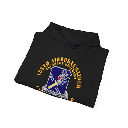 Unisex Heavy Blend™ Hooded Sweatshirt - Army  - 188th Airborne - Glider Infantry Regiment - DUI X 300
