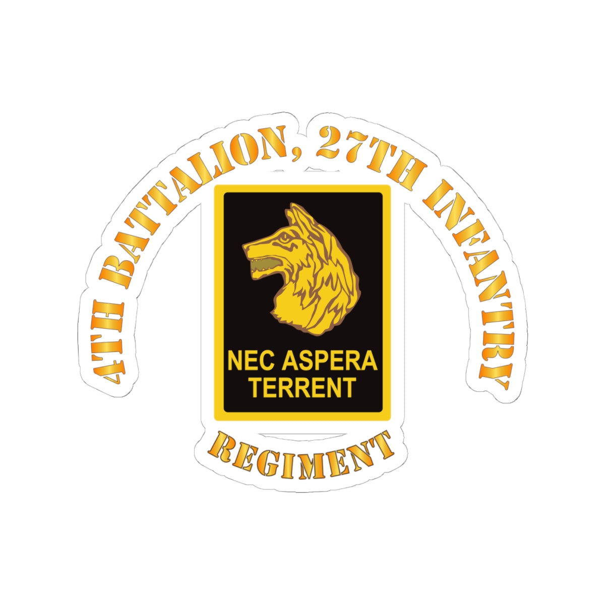 Kiss-Cut Stickers - Army - 4th Battalion 27th Infantry w DUI