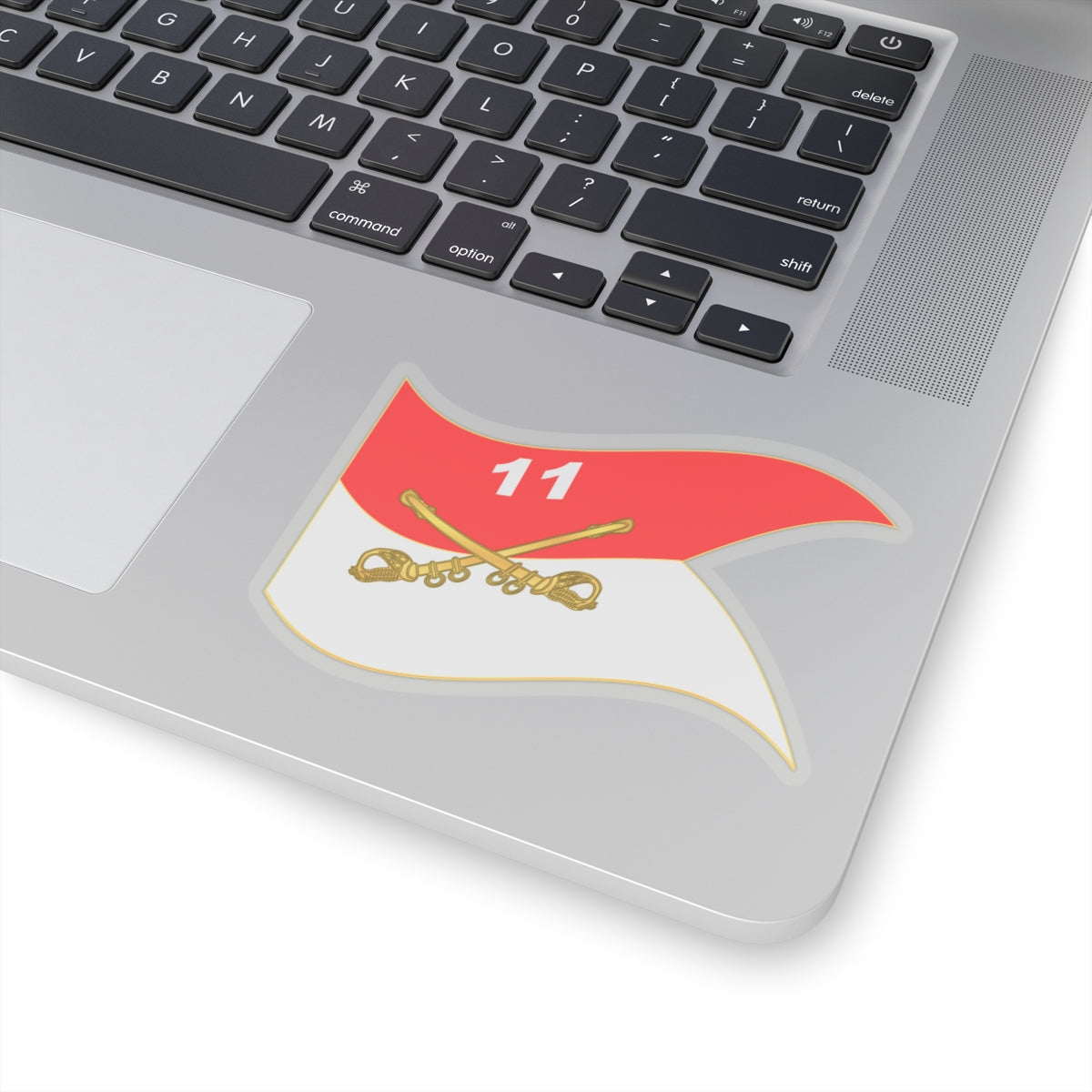 Kiss-Cut Stickers - Army - 11th Armored Cavalry Regiment Guidon Waving X 300