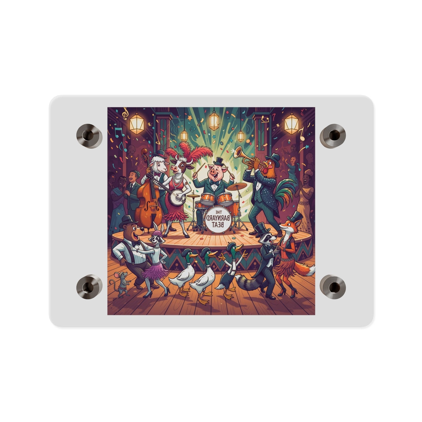 Acrylic Wall Art Panel - Farm Band Dance