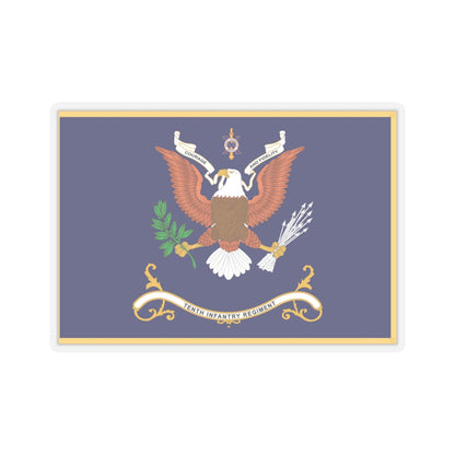 Kiss-Cut Stickers - Regimental Colors  - 10th Infantry Regiment  X 300