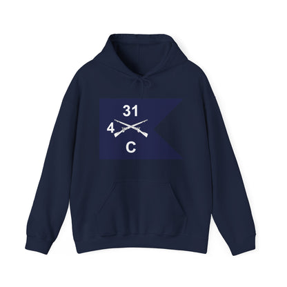Unisex Heavy Blend™ Hooded Sweatshirt - Army - Charlie Company, 4th Battalion, 31st Infantry Regiment - Guidon X 300