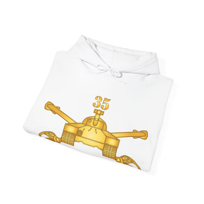 Unisex Heavy Blend™ Hooded Sweatshirt - Army -  35th Armor - Armor Branch wo Txt X 300