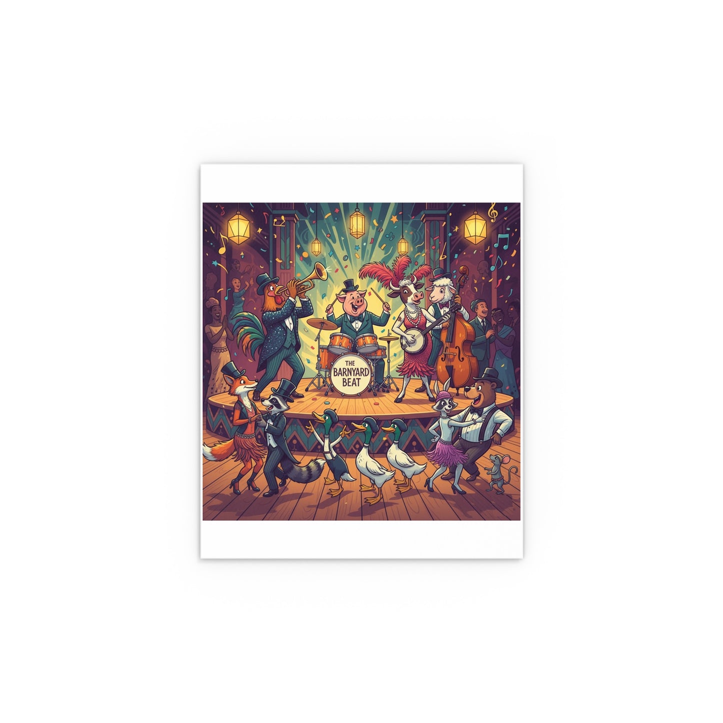 Indoor and Outdoor Silk Posters - Farm Band Dance