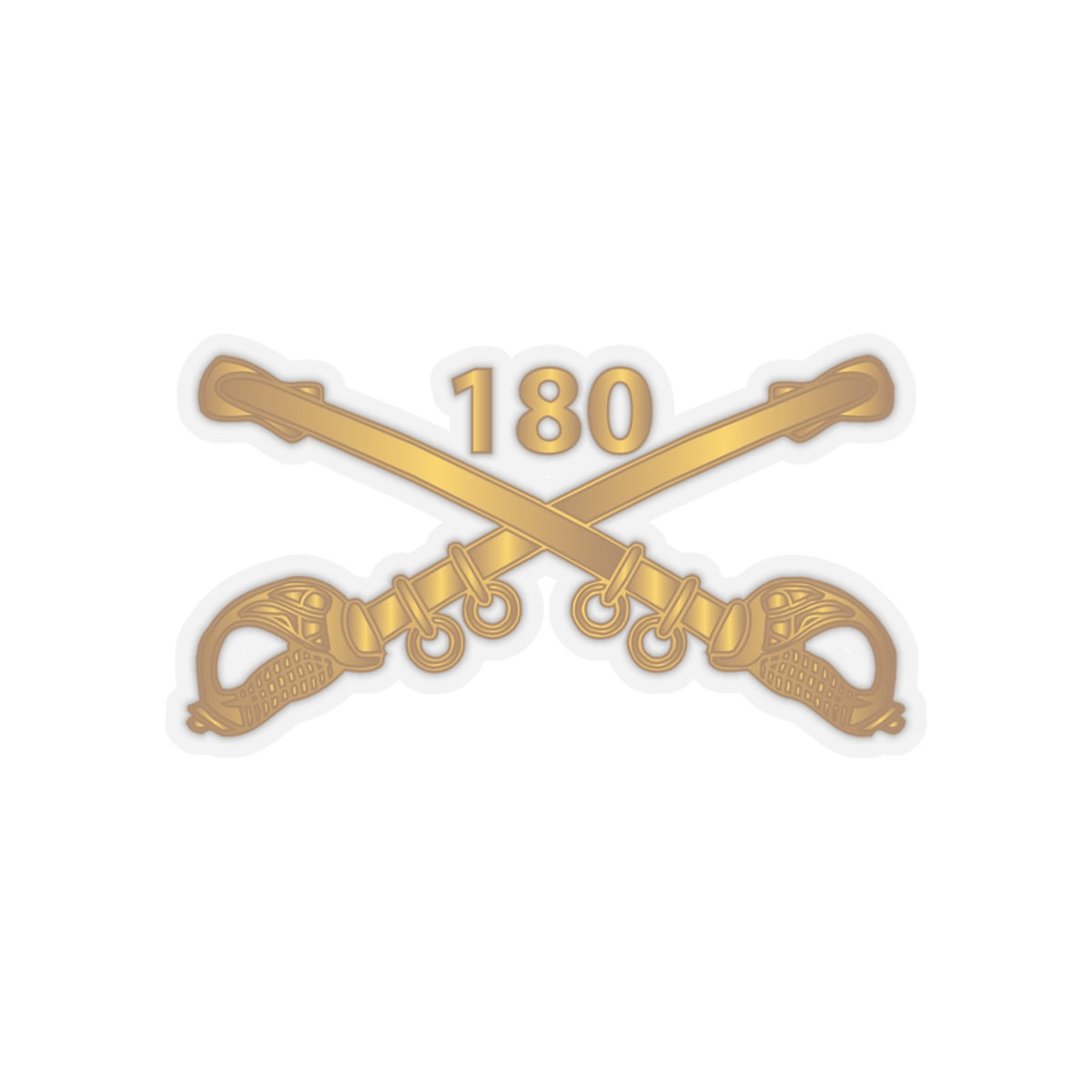 Kiss-Cut Stickers - Army - 180th Cavalry Regiment Branch wo Txt X 300