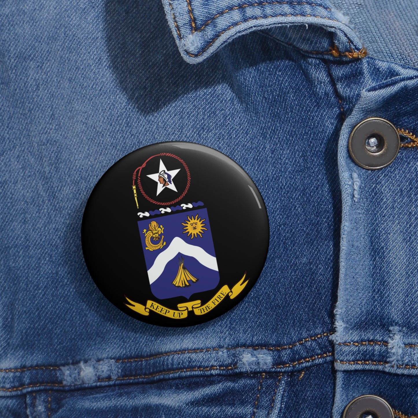 Custom Pin Buttons - COA - 9th Infantry Regiment