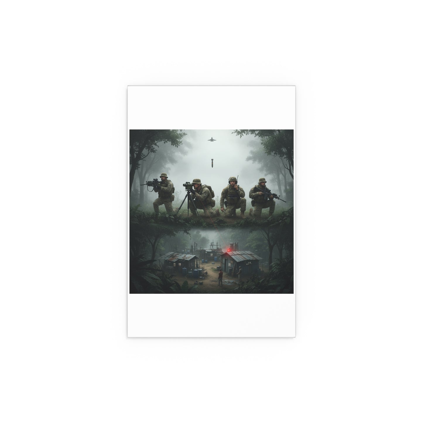 Indoor and Outdoor Silk Posters - Jungle Drug Lab Destruction wo Explosions