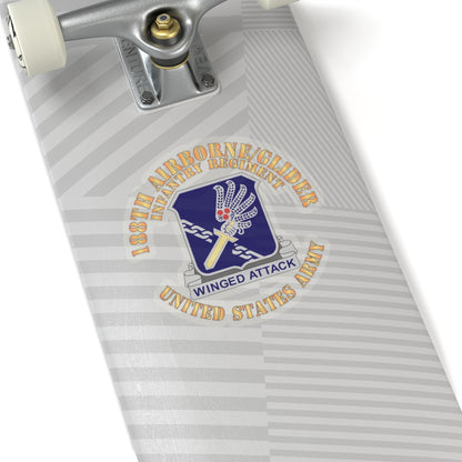 Kiss-Cut Stickers - Army  - 188th Airborne - Glider Infantry Regiment - DUI X 300