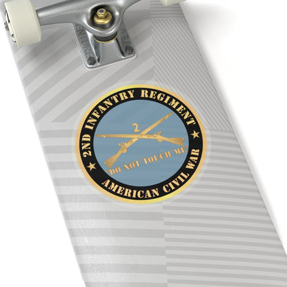 Kiss-Cut Stickers - Army - 2nd  Infantry Regiment Branch - Do Not Touch Me -  American Civil War