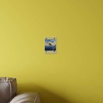 Acrylic Wall Art Panel - Curtis P-40 Kittyhawk w Machine Guns Blazing