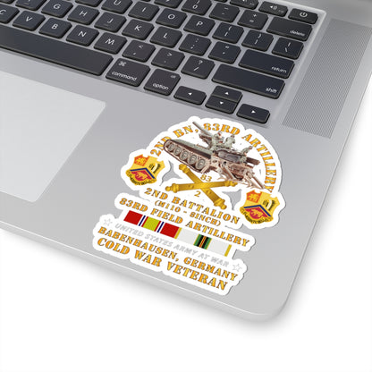 Kiss-Cut Stickers - Army - 2nd Bn 83rd Artillery w M110 - Babenhausen Germany w COLD SVC