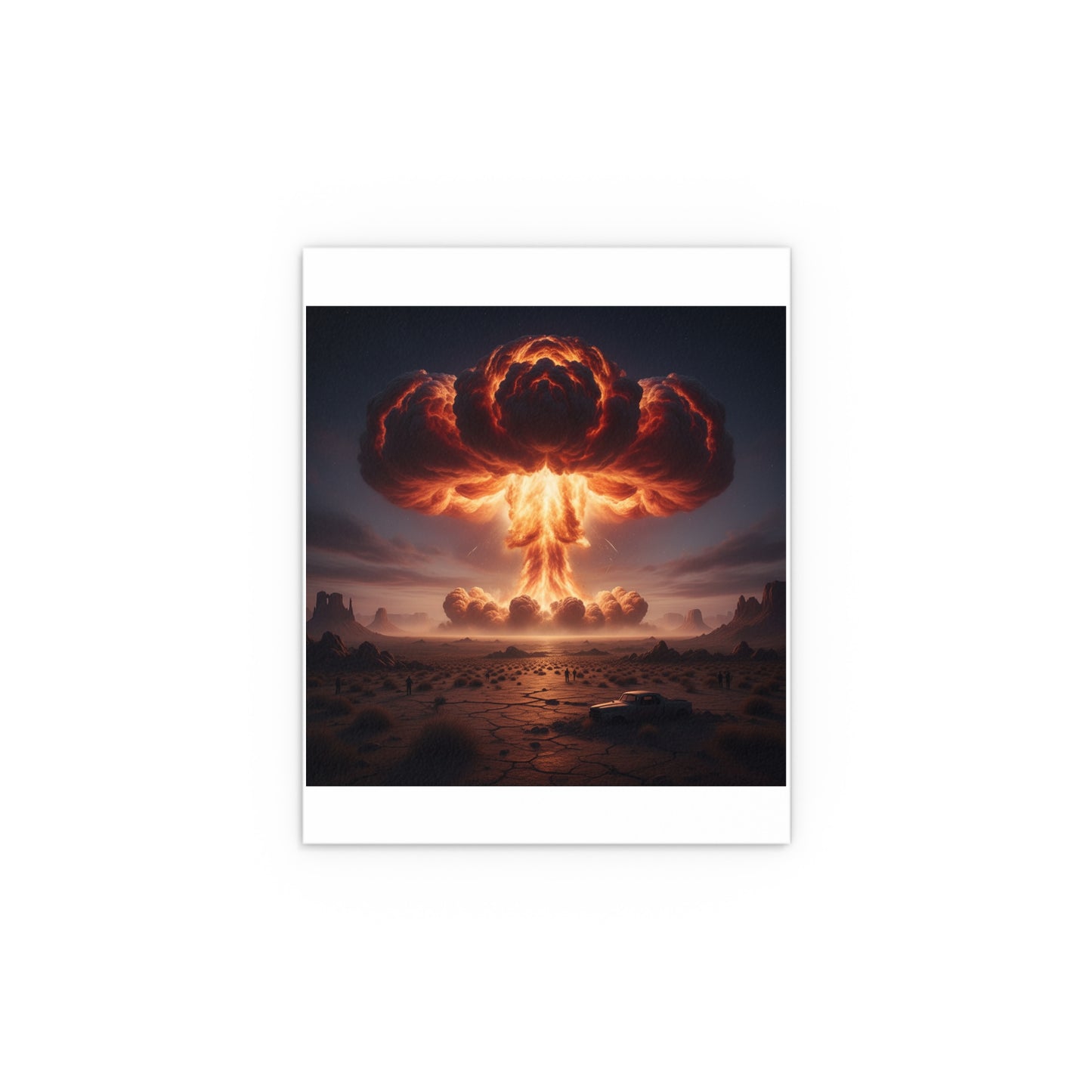 Indoor and Outdoor Silk Posters - Atomic Blast in the desert