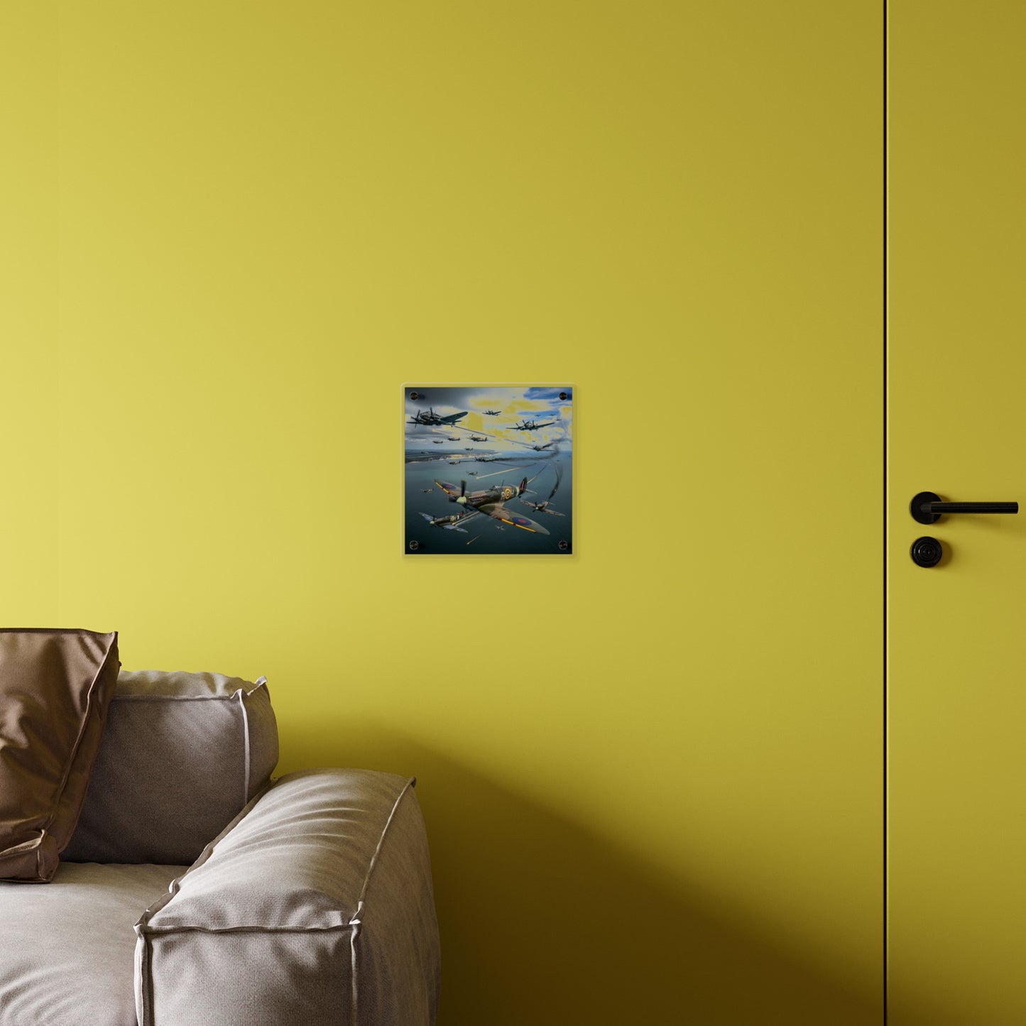 Acrylic Wall Art Panel - British and German aircraft during the Battle of Britain