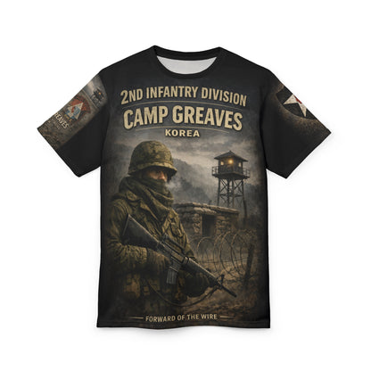 Camp Greaves Korea All-Over Print Tee — "Guarding the DMZ Border"