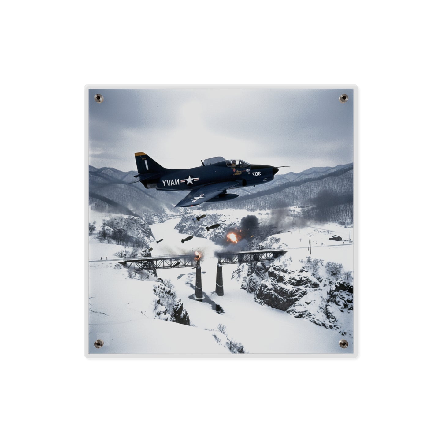 Acrylic Wall Art Panel - Attack at Majon-ni and Samdong-ni during Korean War