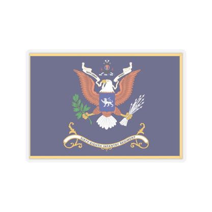 Kiss-Cut Stickers - Army - Regimental Colors - 68th Infantry Regiment  - WITH GREAT SPEED Flag w Fringe X 300