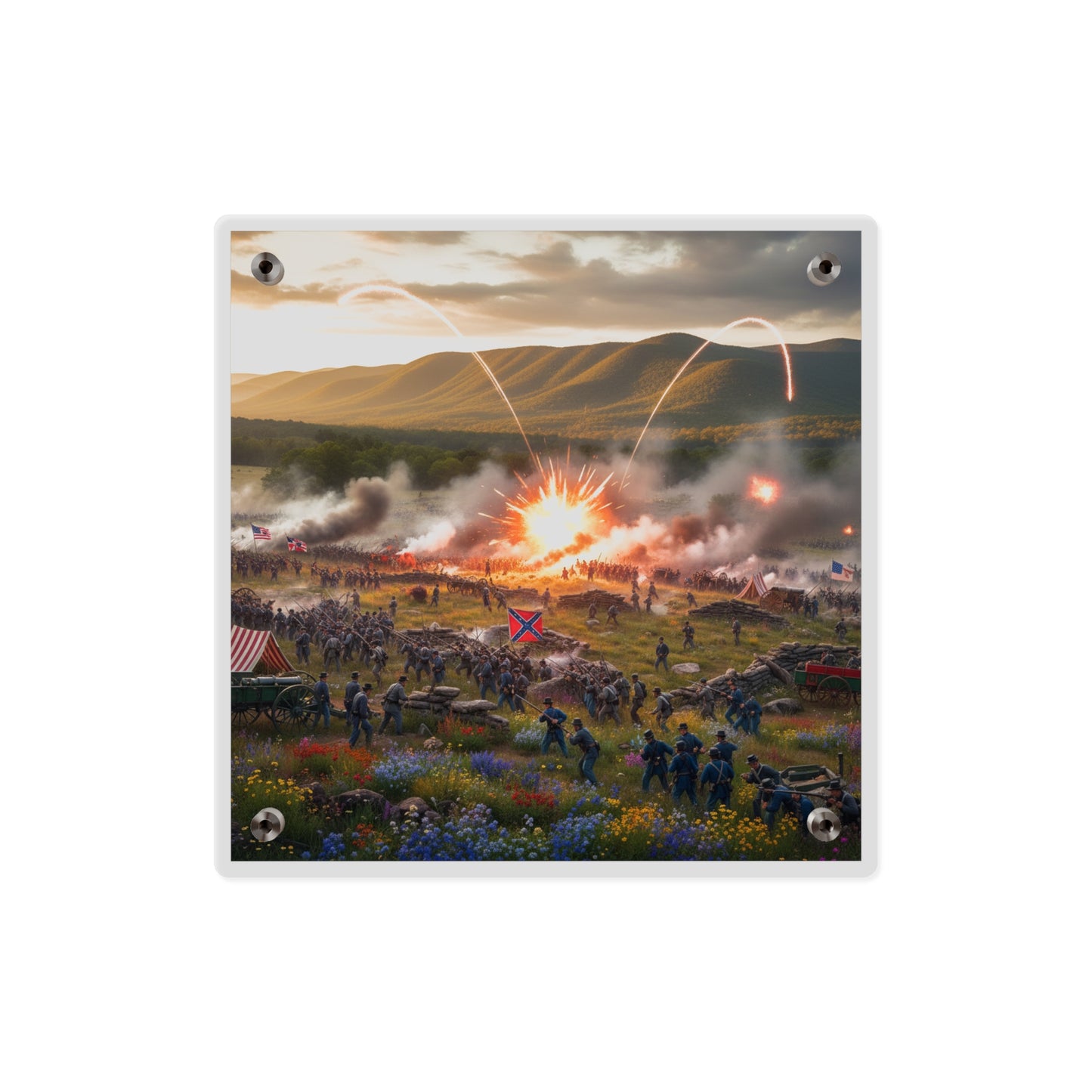 Acrylic Wall Art Panel - US Civil War Battle - Battle of Kennesaw Mountain Georgia