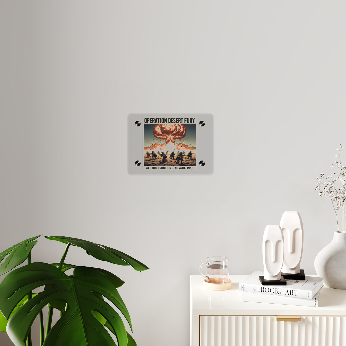 Acrylic Wall Art Panel - Atomic Testing in Nevada Desert Operation Fury