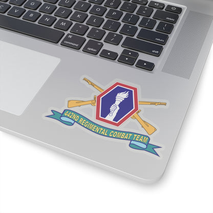 Kiss-Cut Stickers - Army - 442nd Infantry Regimental Combat Team w Br - SSI - Ribbon X 300