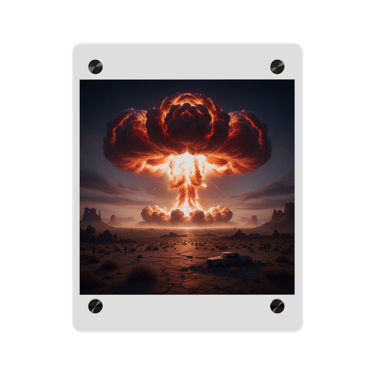 Acrylic Wall Art Panel - Atomic Blast in the desert