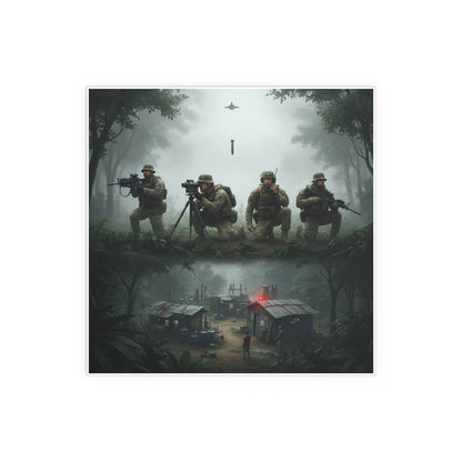 Indoor and Outdoor Silk Posters - Jungle Drug Lab Destruction wo Explosions