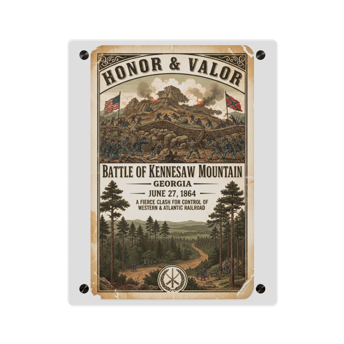 Acrylic Wall Art Panel - Battle of Kennesaw Mountain