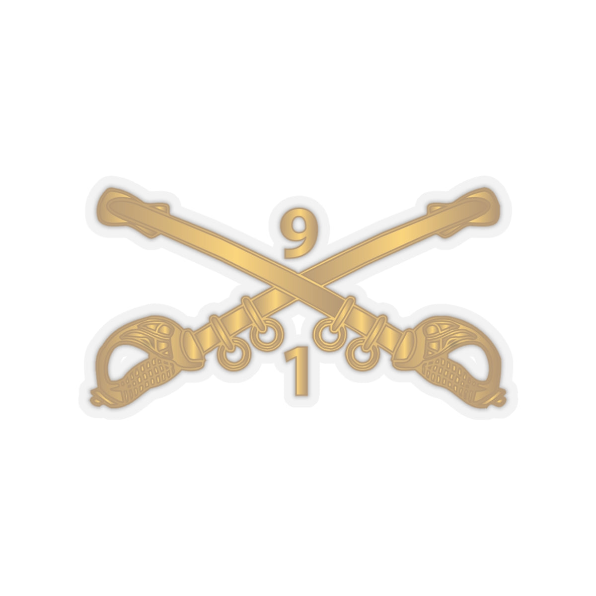 Kiss-Cut Stickers - Army - 1st Squadron, 9th Cavalry Branch wo Txt X 300