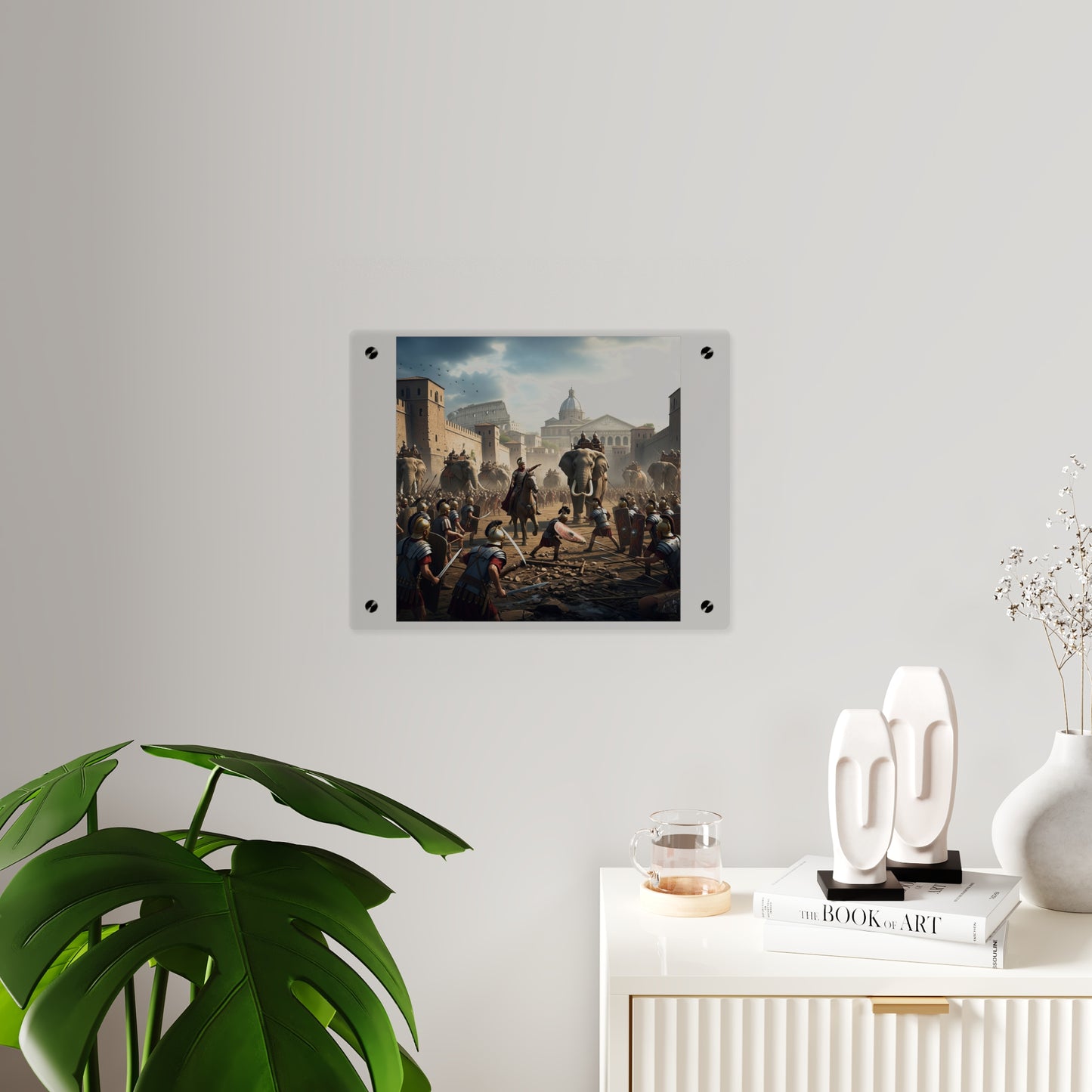Acrylic Wall Art Panel - Hannibal Battling the Roman Legions as he Enters Rome
