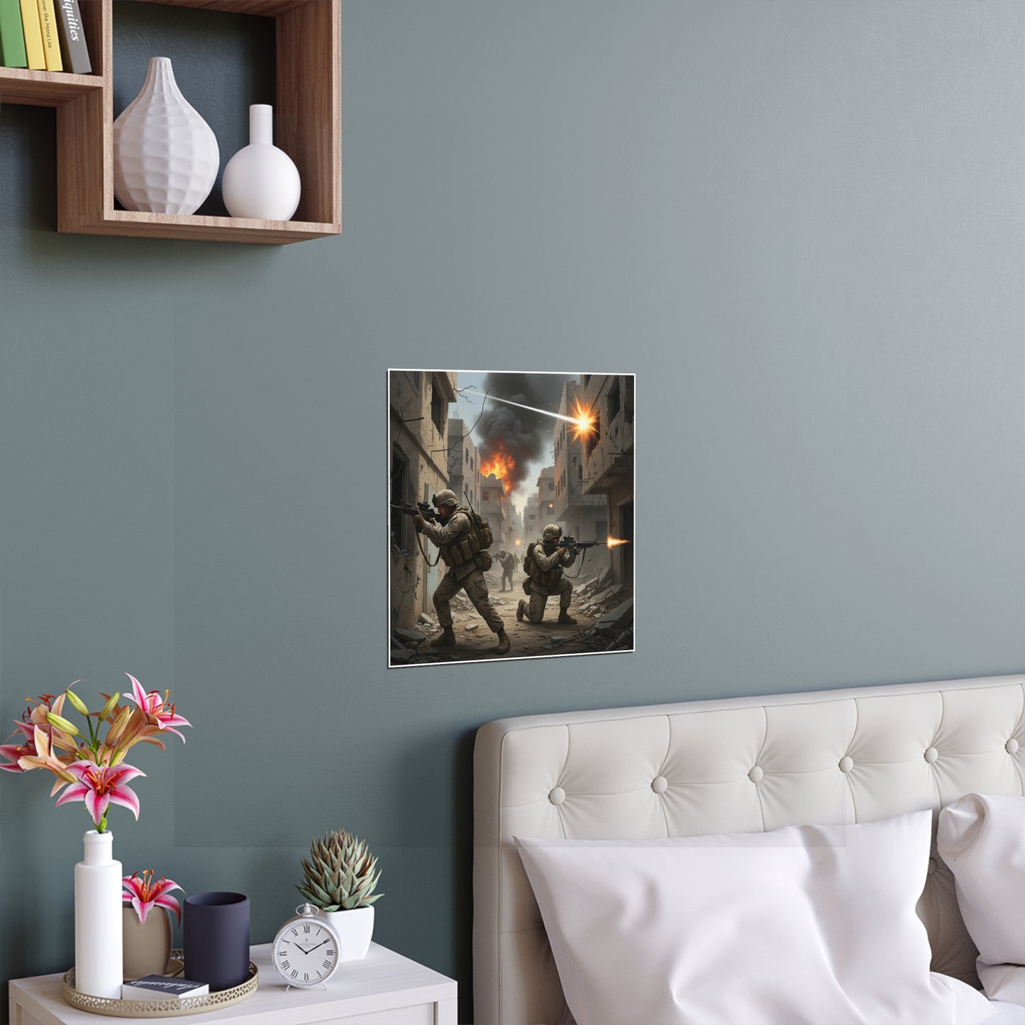 Indoor and Outdoor Silk Posters - Marines in  the 2nd Battle of Fallujah