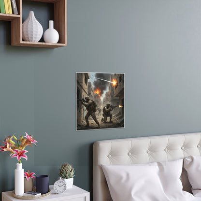 Indoor and Outdoor Silk Posters - Marines in  the 2nd Battle of Fallujah