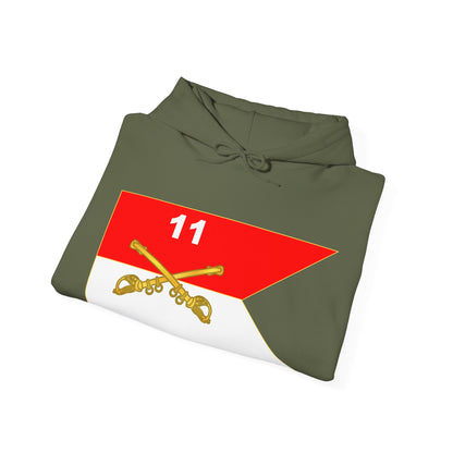Unisex Heavy Blend™ Hooded Sweatshirt - Army - 11th Armored Cavalry Regiment - Guidon