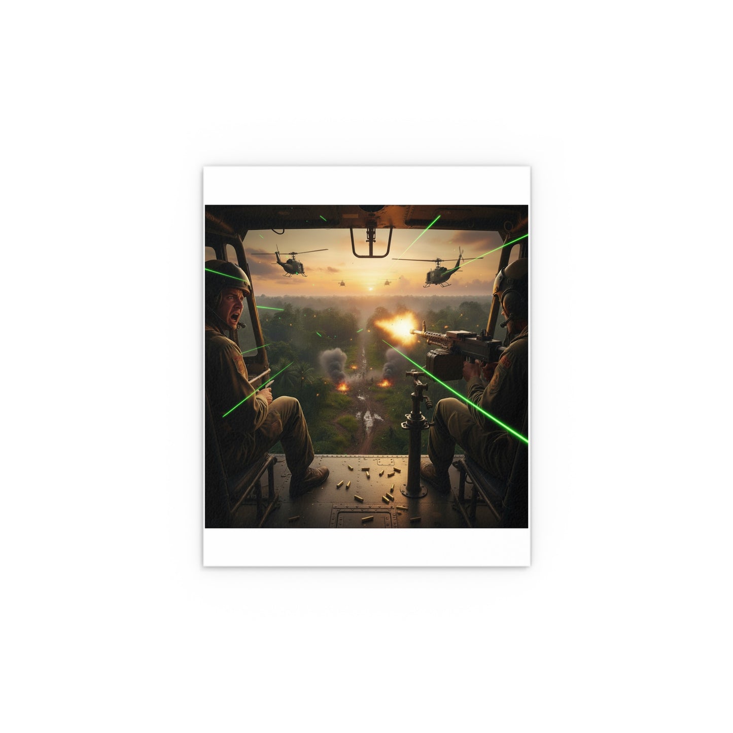 Indoor and Outdoor Silk Posters - VIetnam Hot LZ from Side Door
