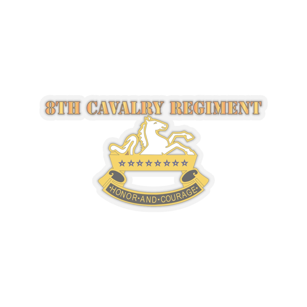 Kiss-Cut Stickers - Army - 8th Cavalry Regiment