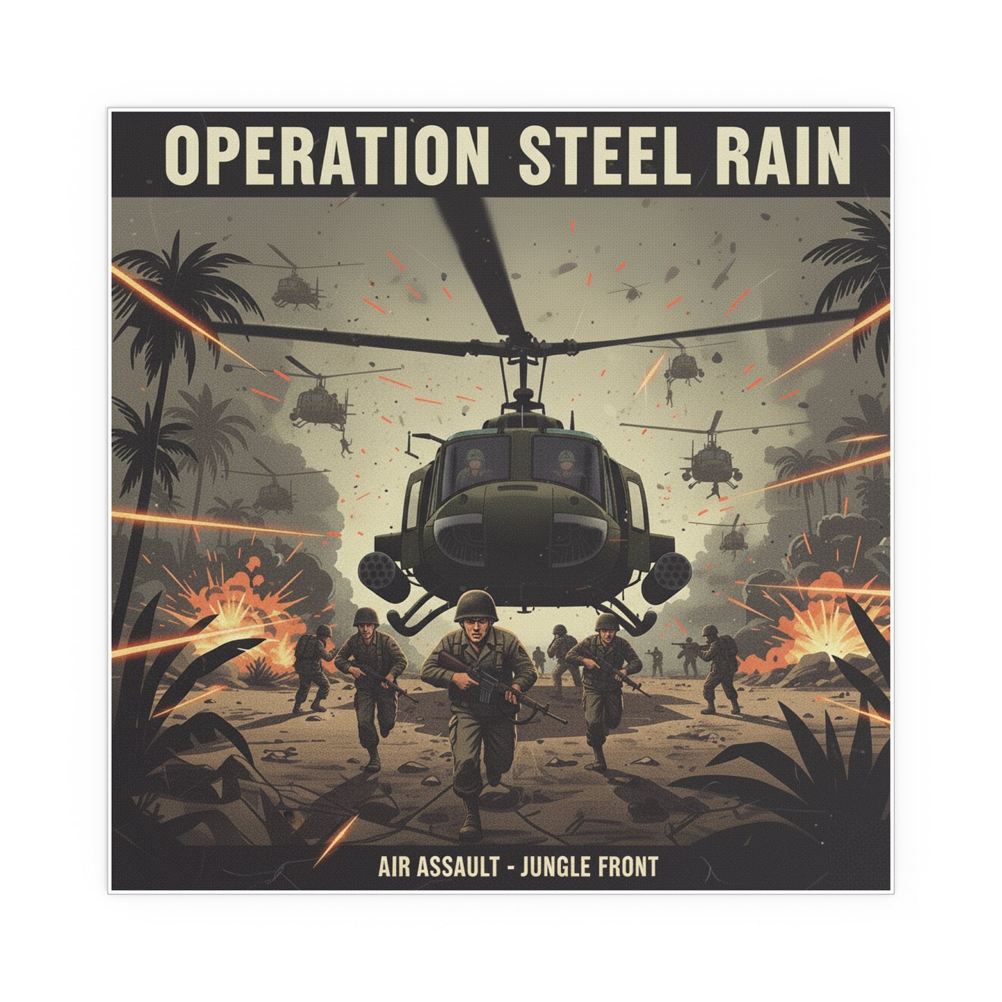 Indoor and Outdoor Silk Posters - Air Assault - Vietnam - Operation Steel Rain