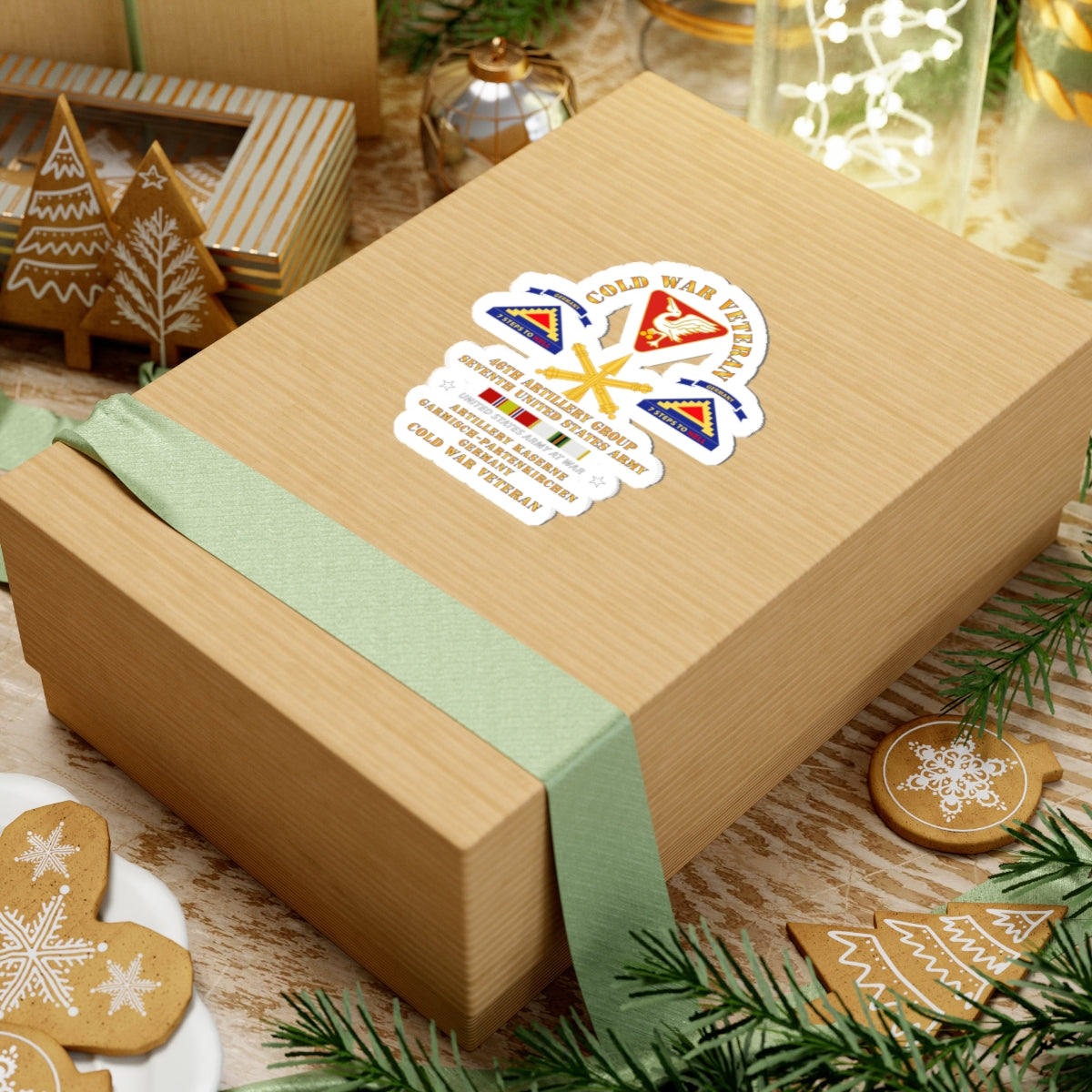 Kiss-Cut Stickers - Army - Cold War Vet - 46th Artillery Group - Germany - 7th US Army - Missle Branch w COLD SVC