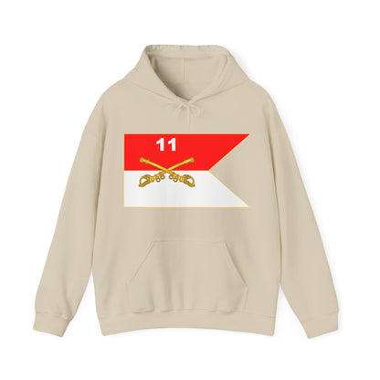 Unisex Heavy Blend™ Hooded Sweatshirt - Army - 11th Armored Cavalry Regiment - Guidon