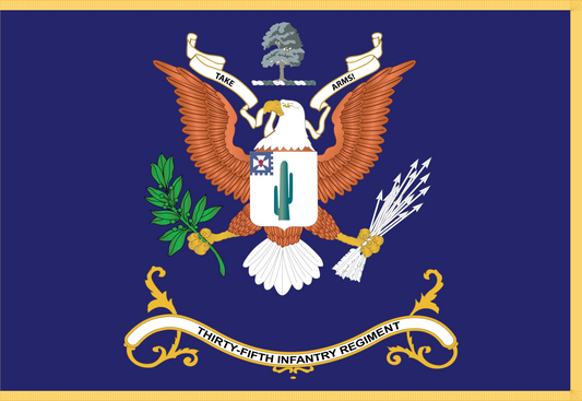 Rectangle Flags - Army - Regimental Colors - 35th Infantry Regiment  - TAKE ARMS! X 300