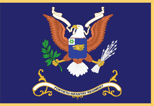 Rectangle Flags -Army - Regimental Colors - 40th Infantry Regiment - No Motto X 300