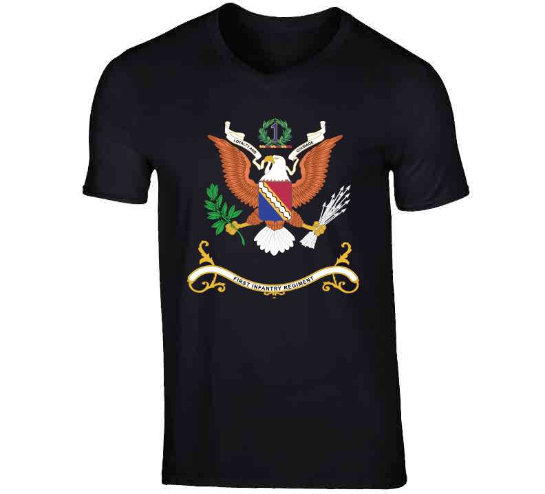 Army - Regimental Colors - 1st Infantry Regiment X 300 T Shirt