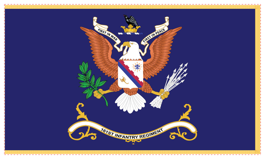 Rectangle Flags - Army - Regimental Colors - 161st Infantry Regiment - First in War, First in Peace
